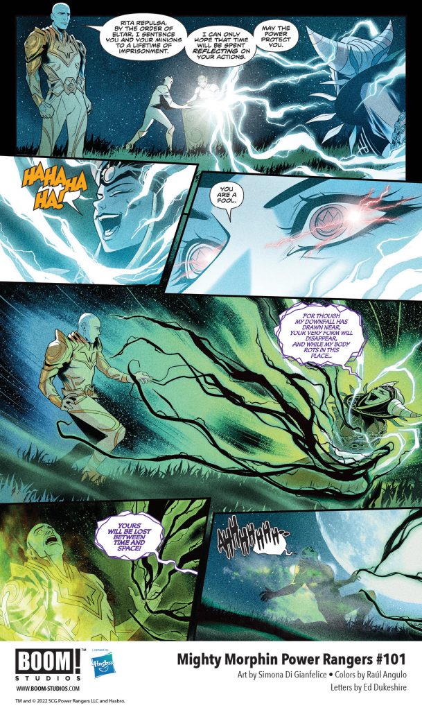 "Mighty Morphin Power Rangers #101" preview page 2.